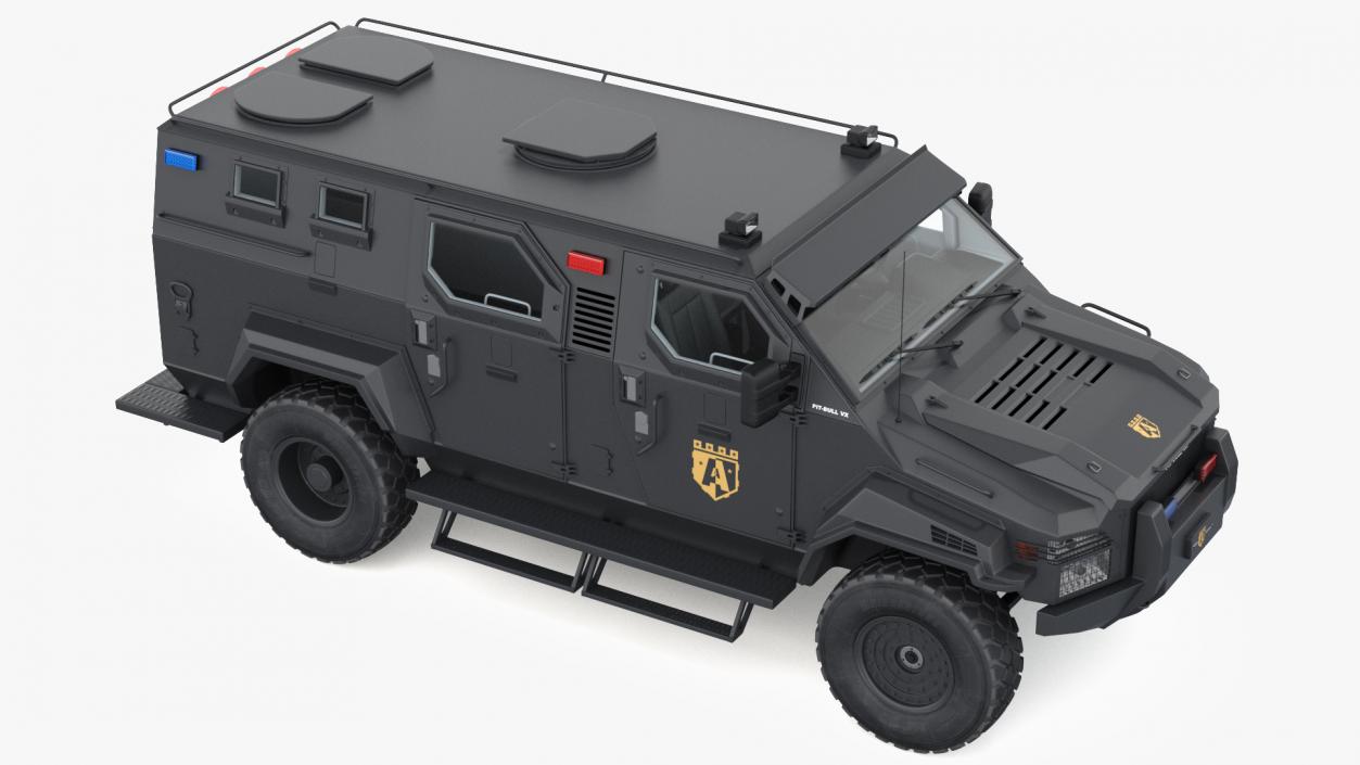 Armored SWAT Truck Pit-Bull VX Rigged 3D