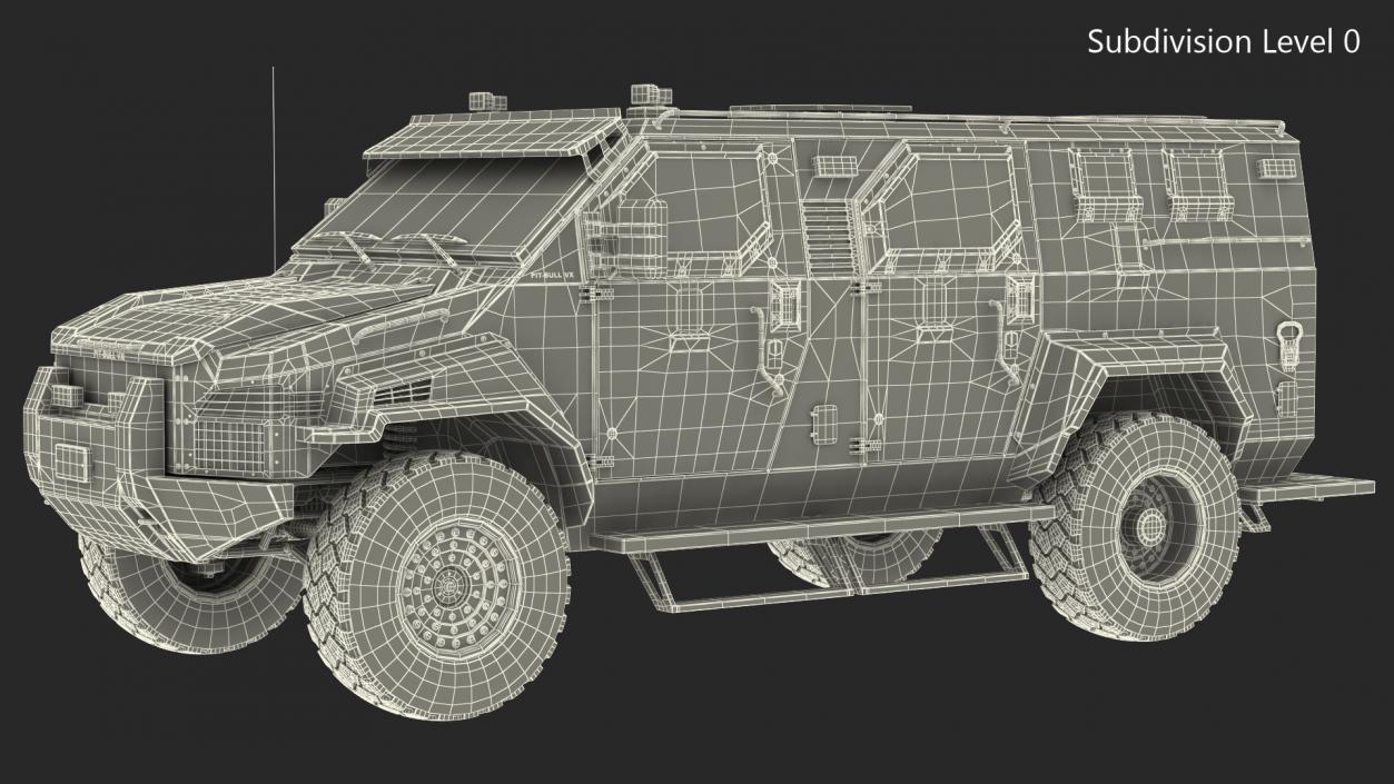 Armored SWAT Truck Pit-Bull VX Rigged 3D