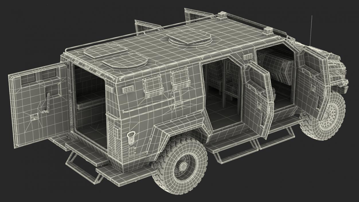 Armored SWAT Truck Pit-Bull VX Rigged 3D