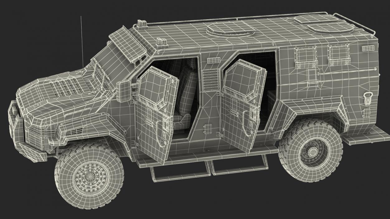 Armored SWAT Truck Pit-Bull VX Rigged 3D