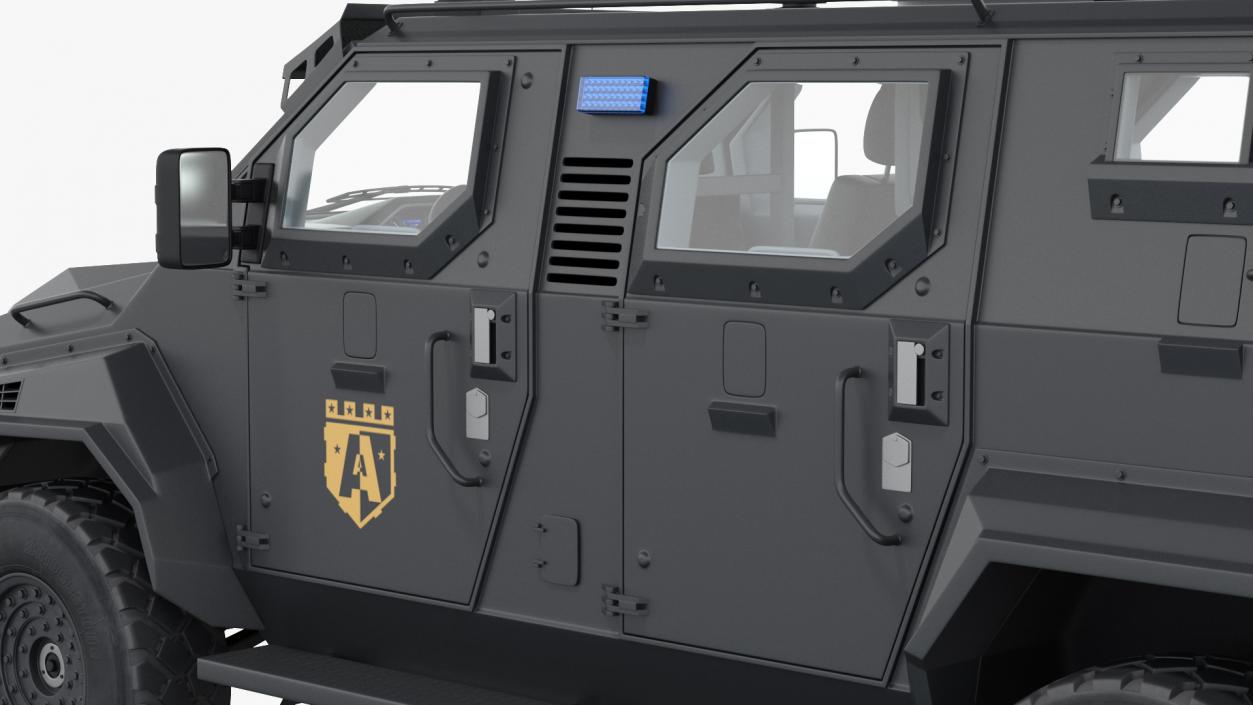 Armored SWAT Truck Pit-Bull VX Rigged 3D