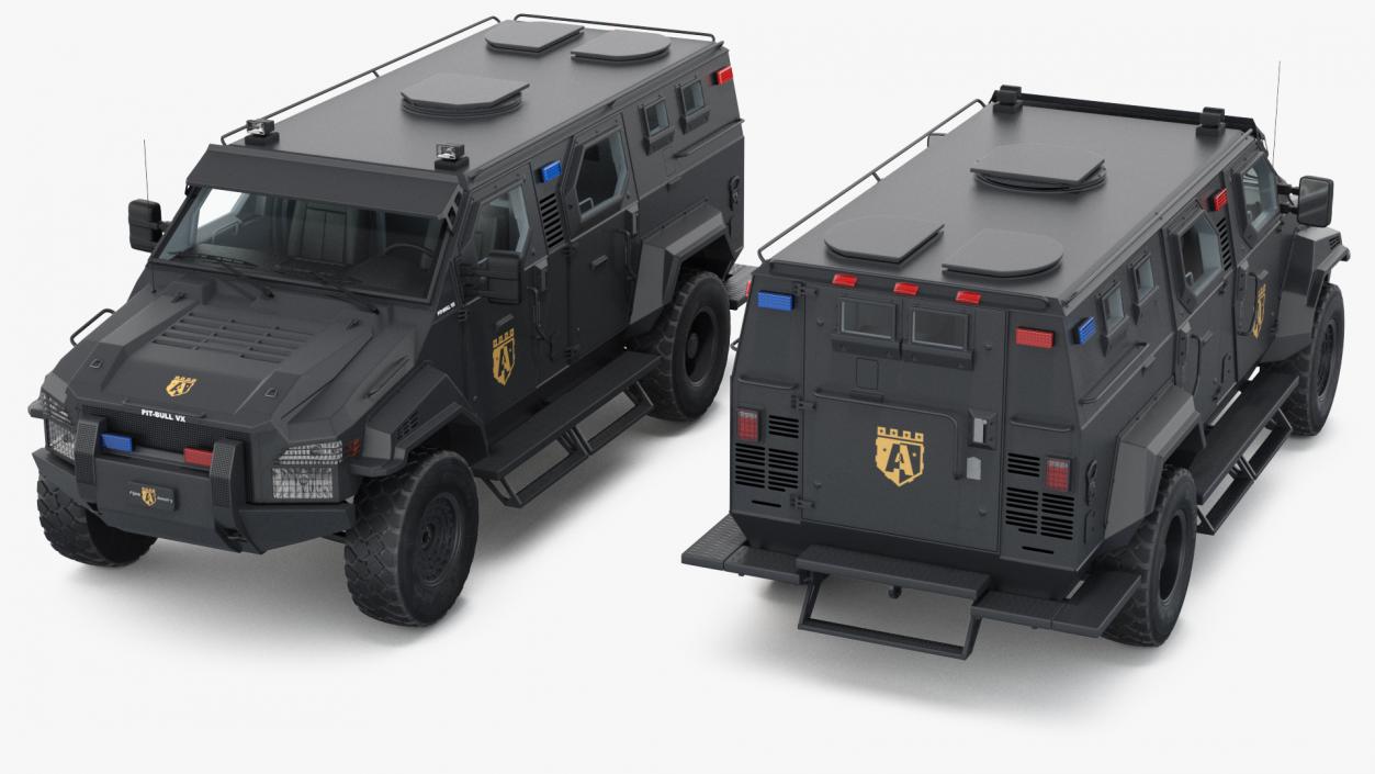 Armored SWAT Truck Pit-Bull VX Rigged 3D