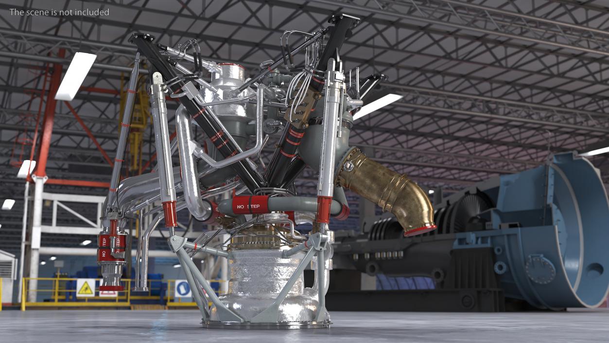 3D Rocket Engine RS 68 Assembly model