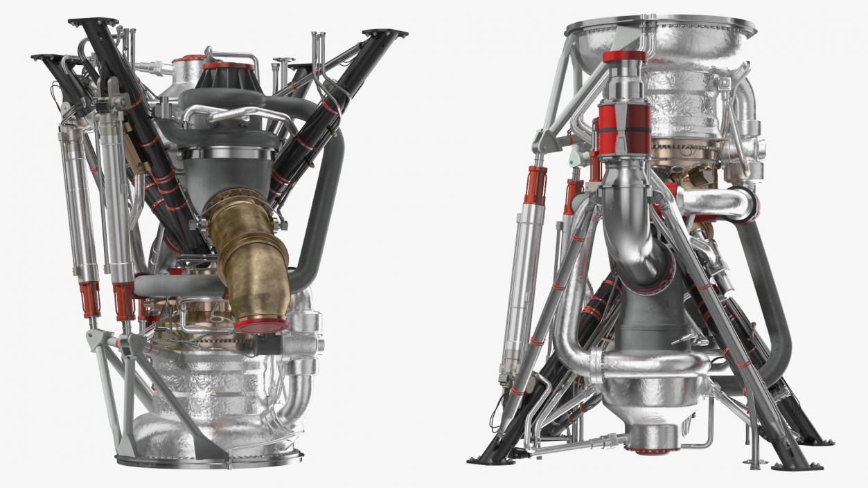 3D Rocket Engine RS 68 Assembly model