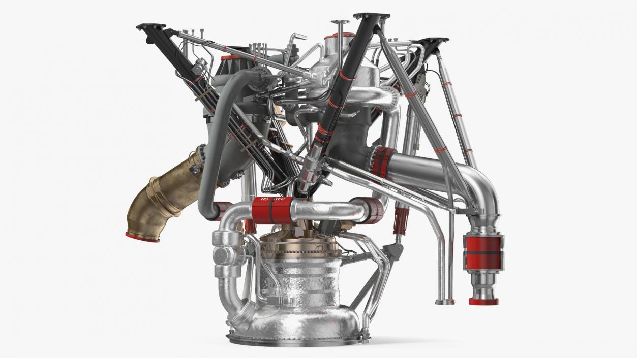 3D Rocket Engine RS 68 Assembly model