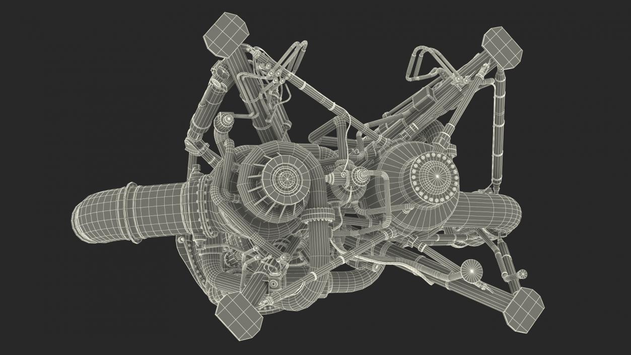 3D Rocket Engine RS 68 Assembly model