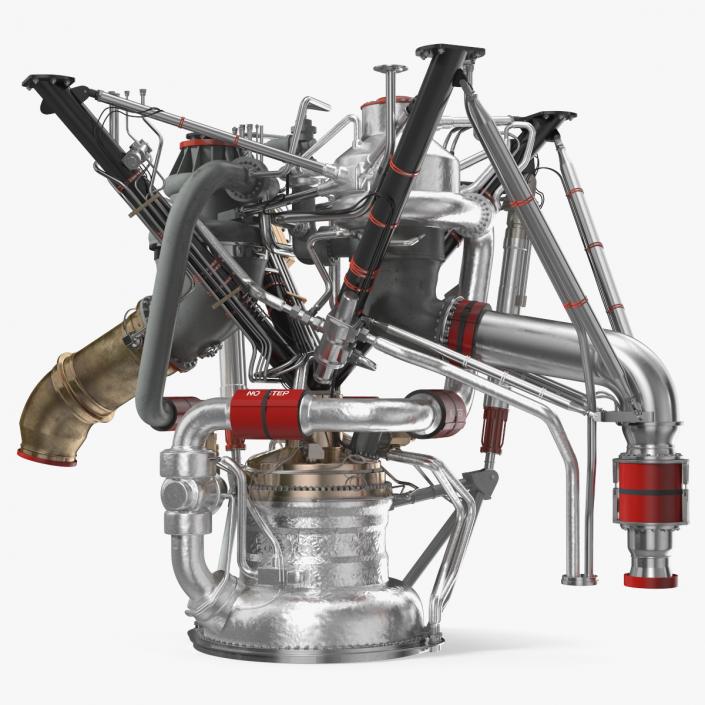 3D Rocket Engine RS 68 Assembly model