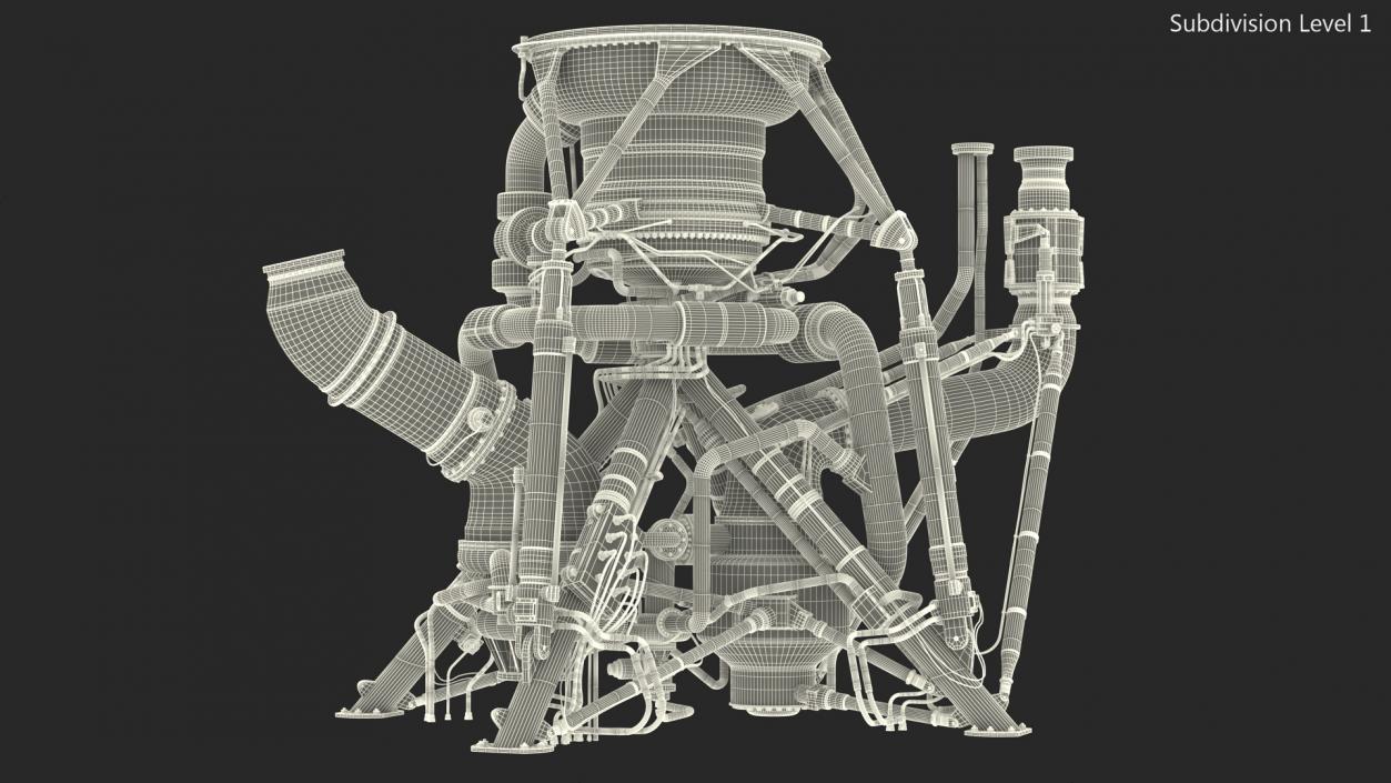 3D Rocket Engine RS 68 Assembly model