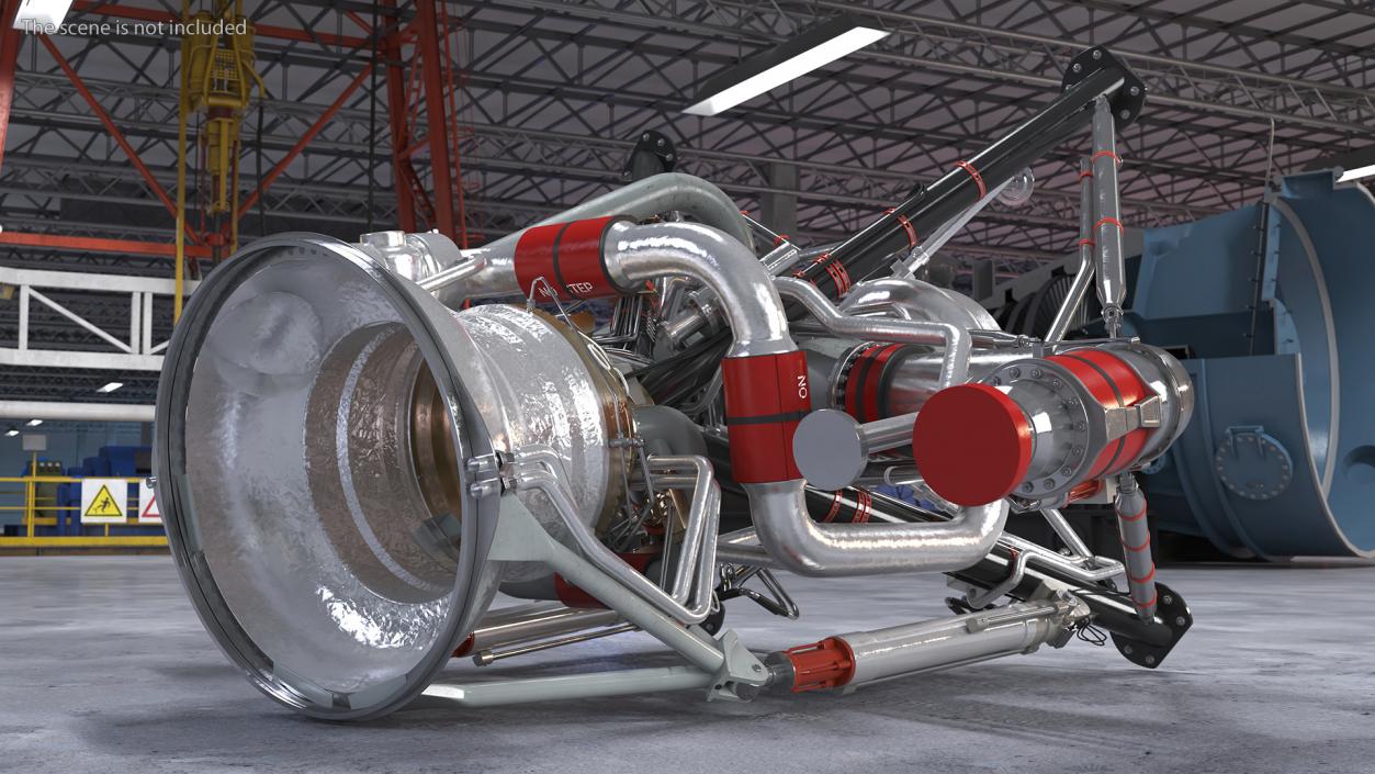 3D Rocket Engine RS 68 Assembly model