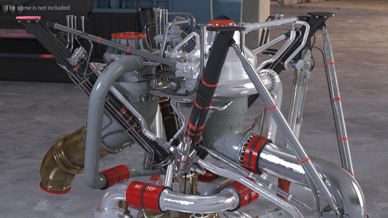 3D Rocket Engine RS 68 Assembly model