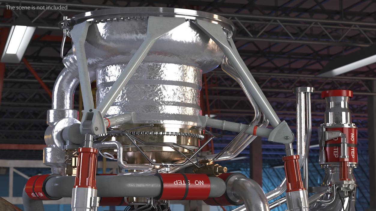 3D Rocket Engine RS 68 Assembly model