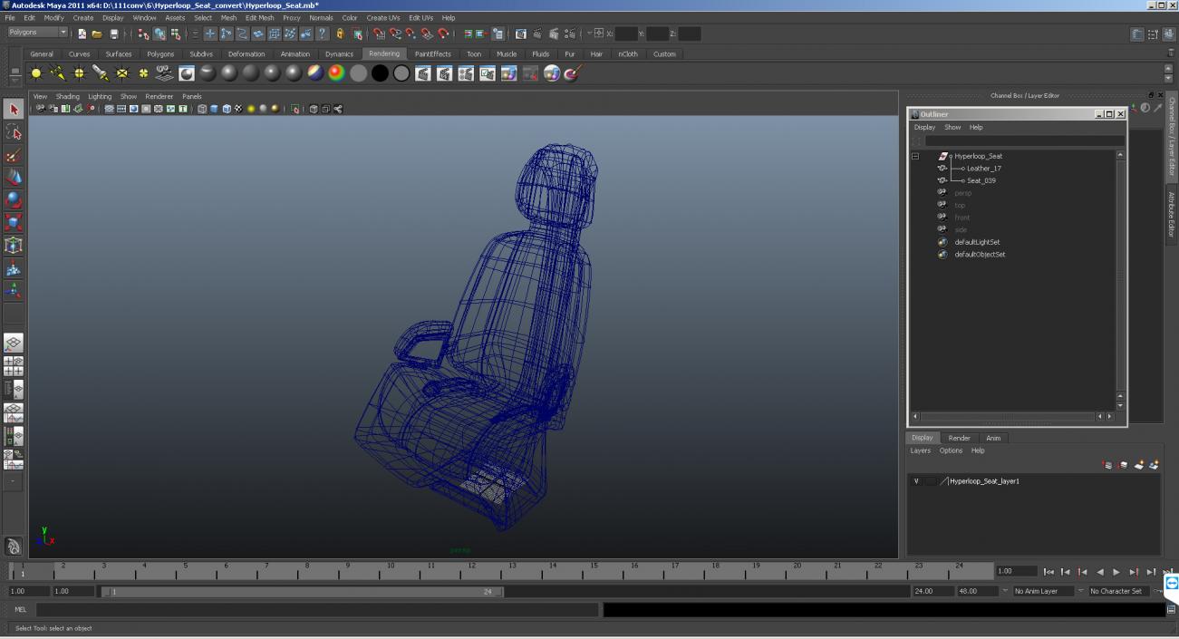 Hyperloop Seat 3D model