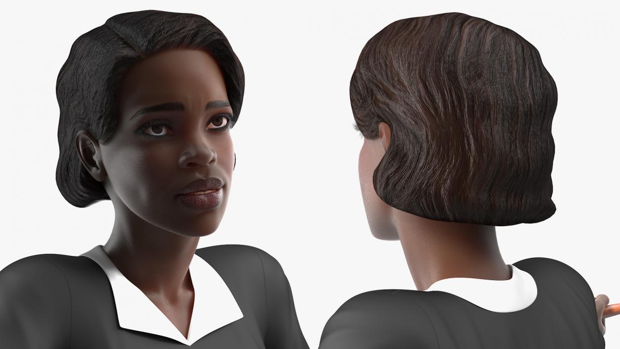 3D Dark Skin Judge Woman