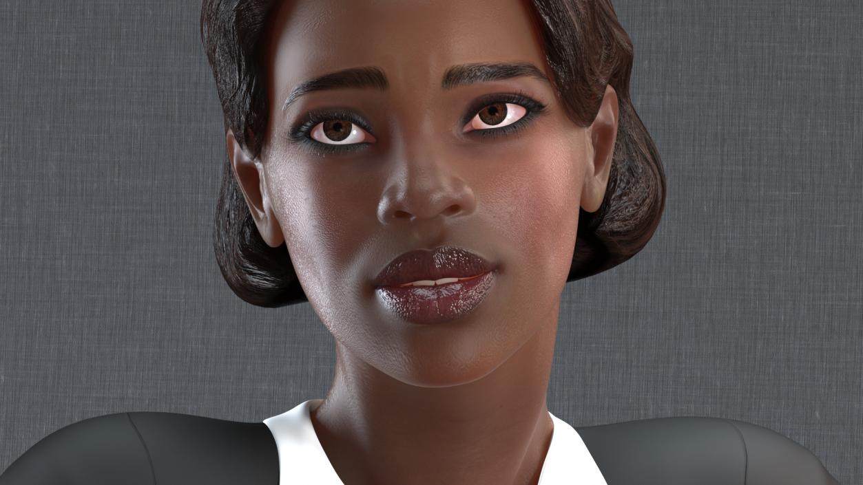 3D Dark Skin Judge Woman