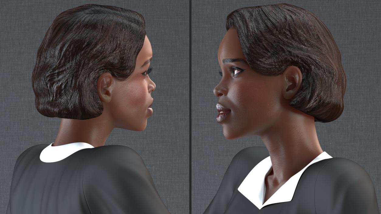 3D Dark Skin Judge Woman