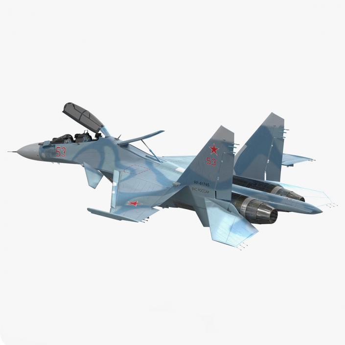 3D Su-30 Rigged for Cinema 4D