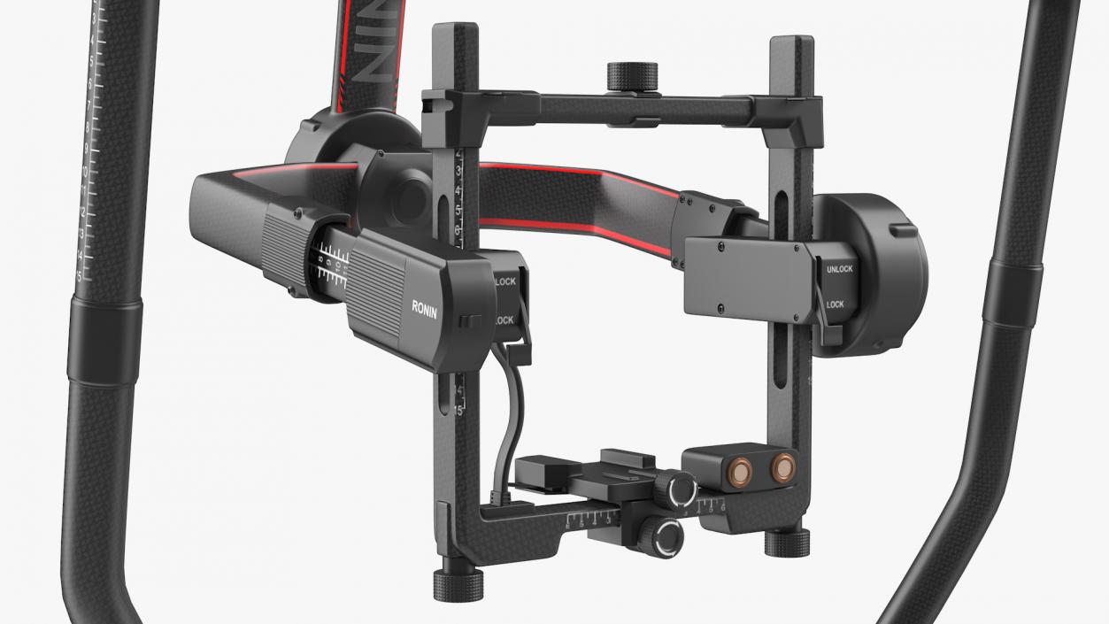 3D DJI Ronin 2 Camera Stabilizer Rigged