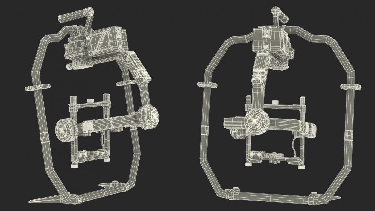 3D DJI Ronin 2 Camera Stabilizer Rigged