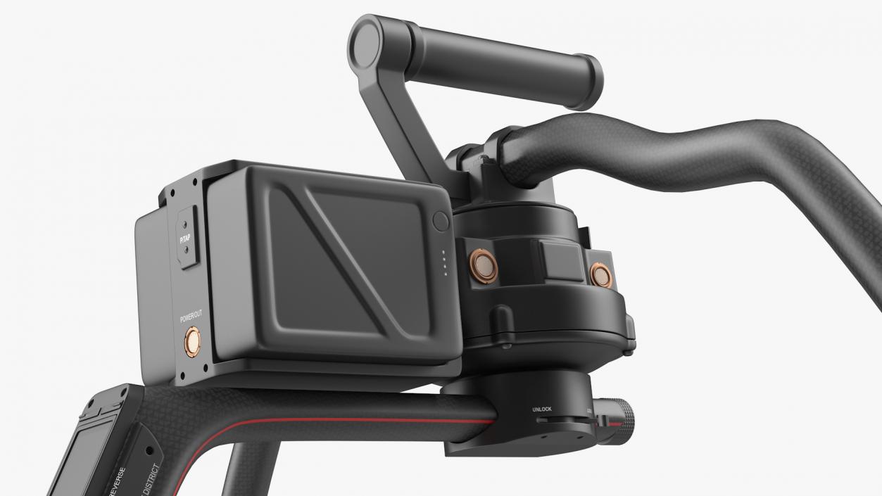 3D DJI Ronin 2 Camera Stabilizer Rigged