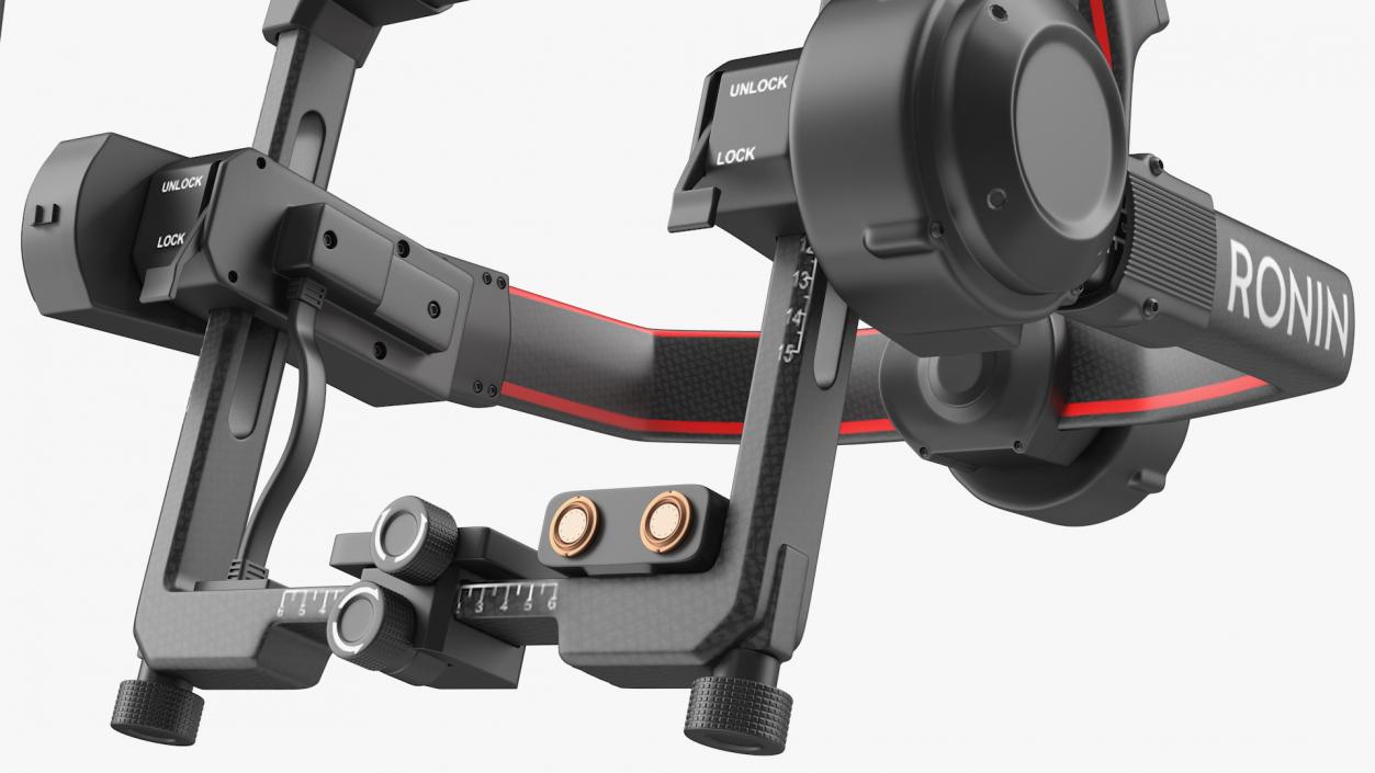 3D DJI Ronin 2 Camera Stabilizer Rigged