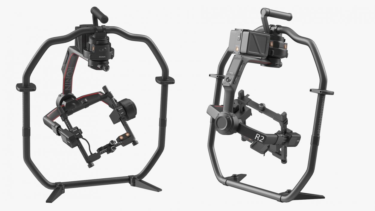 3D DJI Ronin 2 Camera Stabilizer Rigged