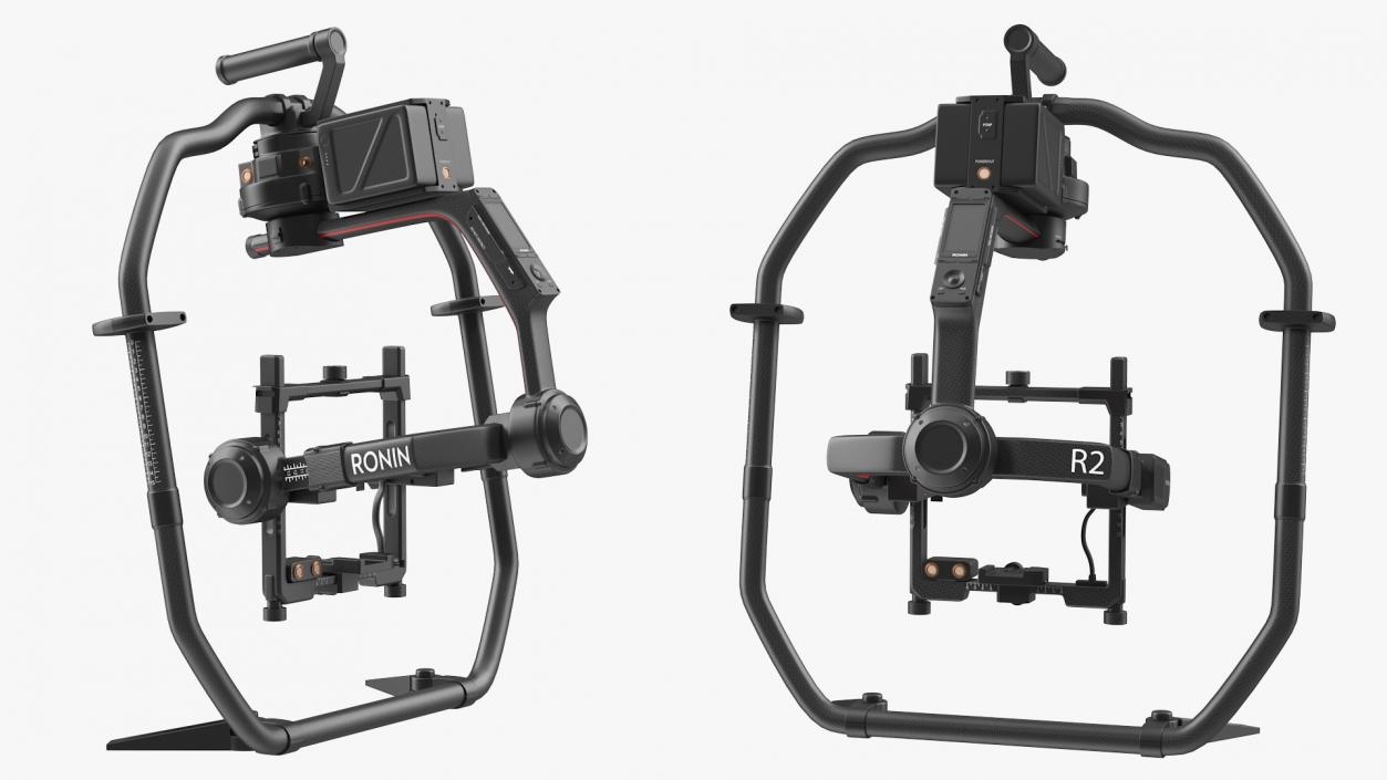 3D DJI Ronin 2 Camera Stabilizer Rigged