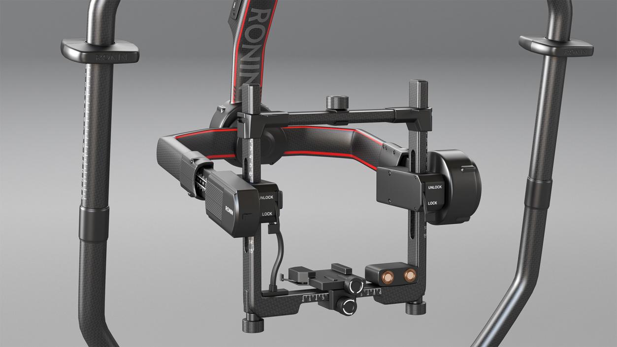 3D DJI Ronin 2 Camera Stabilizer Rigged