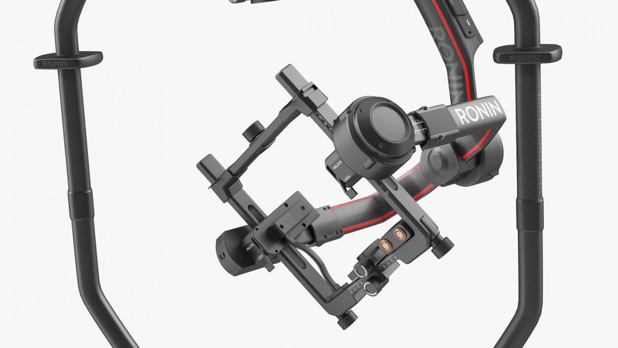 3D DJI Ronin 2 Camera Stabilizer Rigged