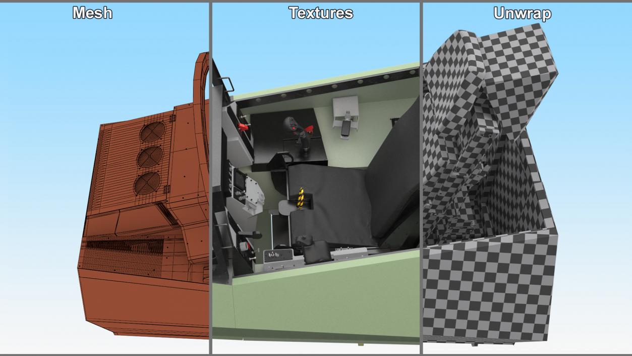 3D Fighter Cockpit Simulator Generic model