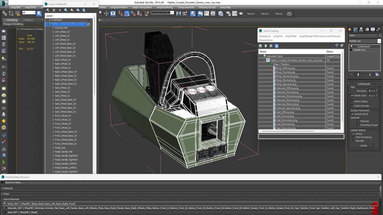 3D Fighter Cockpit Simulator Generic model