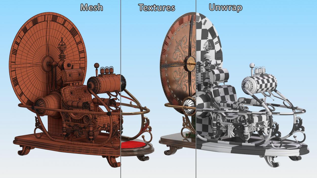 Time Machine from Herbert Wells Fiction 3D model