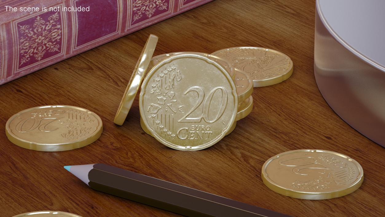 20 Euro Cent France 3D model