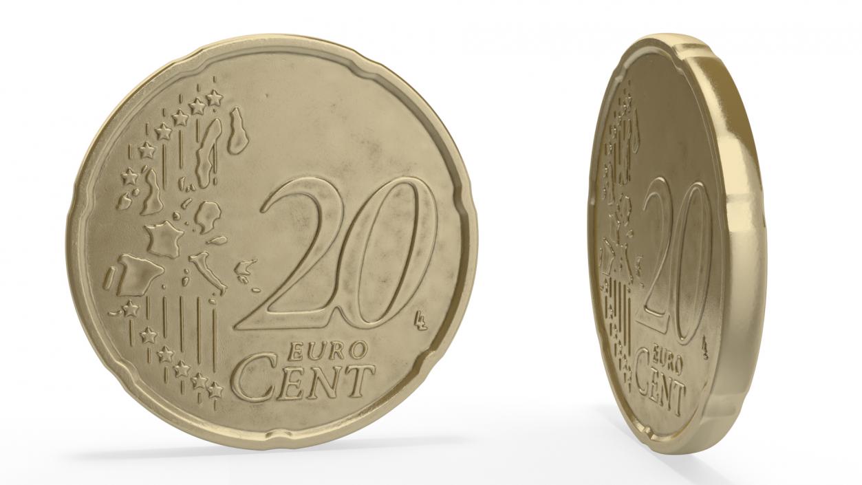 20 Euro Cent France 3D model