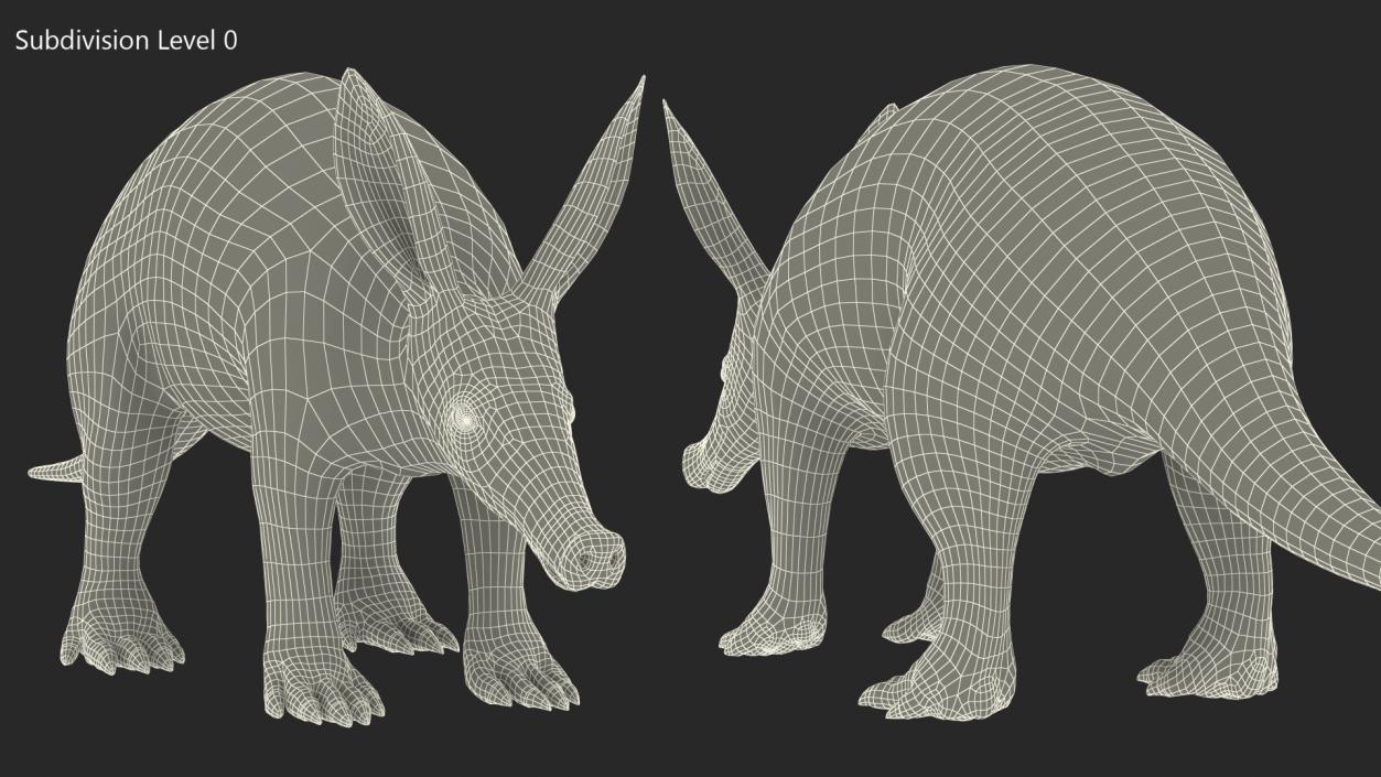 Orycteropus Afer Rigged for Cinema 4D 3D