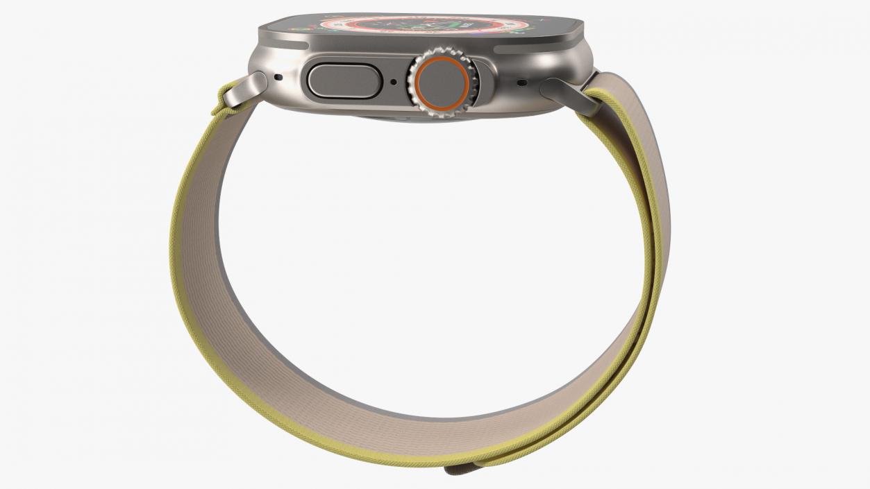 3D Apple Watch Ultra Trail Loop Yellow-Beige