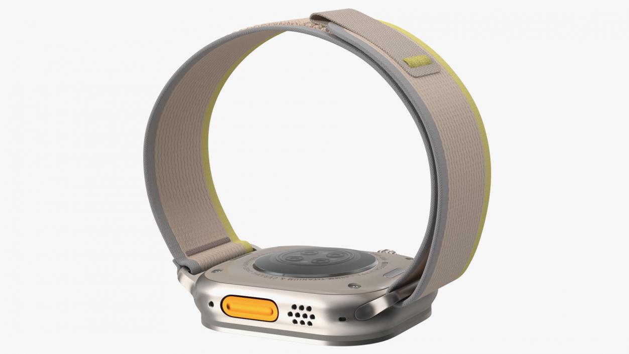 3D Apple Watch Ultra Trail Loop Yellow-Beige