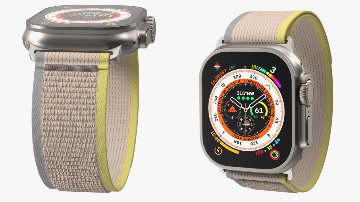 3D Apple Watch Ultra Trail Loop Yellow-Beige