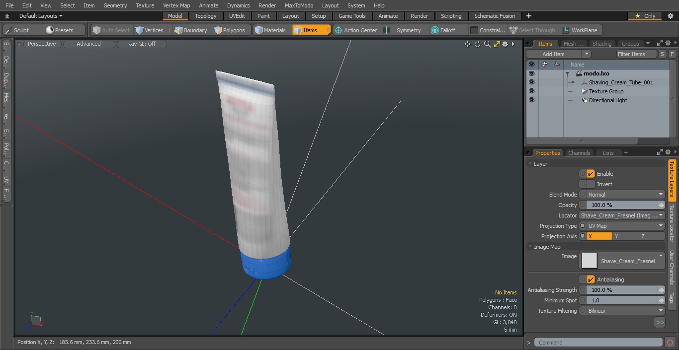 3D Shaving Cream Tube model