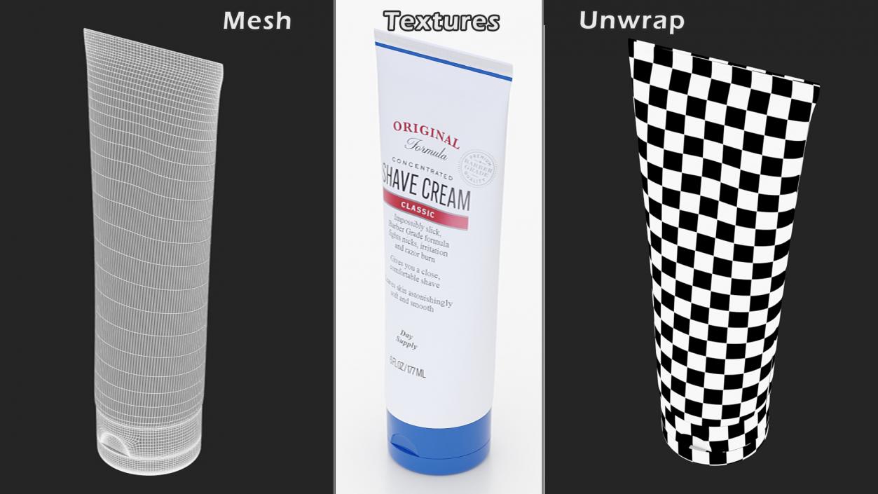 3D Shaving Cream Tube model