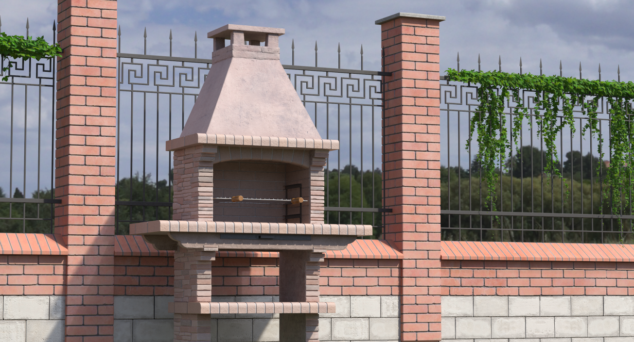 Stone Barbecue 3D model