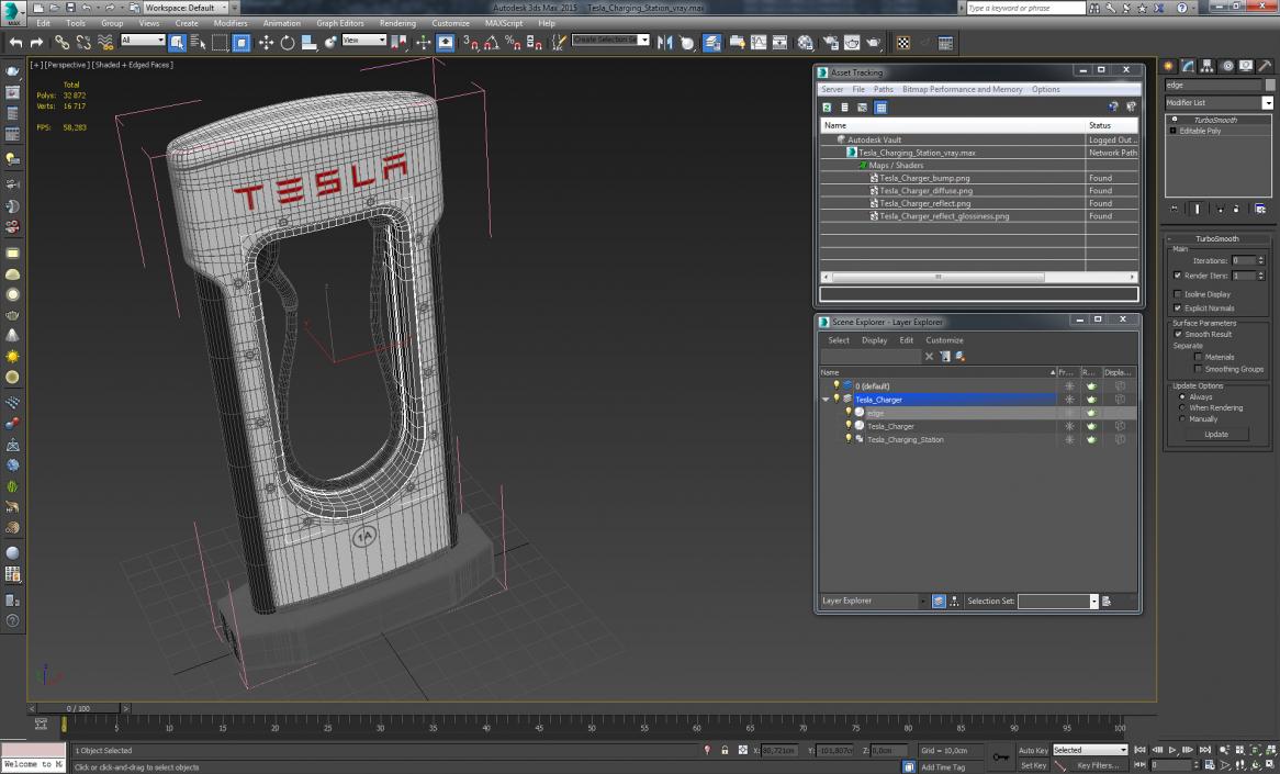 Tesla Charging Station 3D