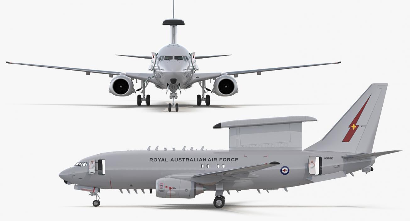 Boeing 737 Wedgetail Royal Australian Air Force Rigged 3D model