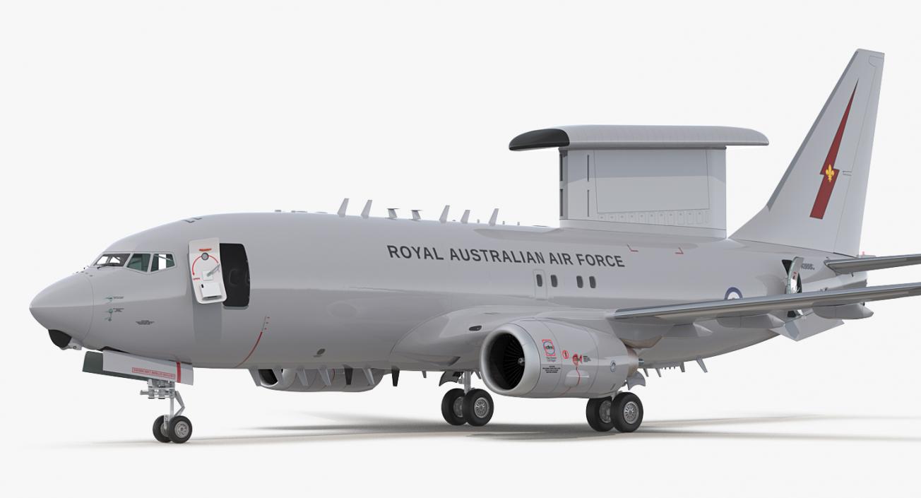 Boeing 737 Wedgetail Royal Australian Air Force Rigged 3D model