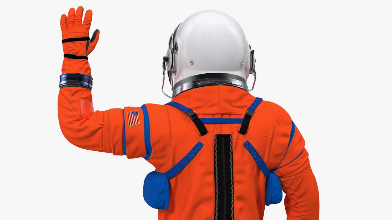 Astronaut in ACES Spacesuit Greetings Pose 3D