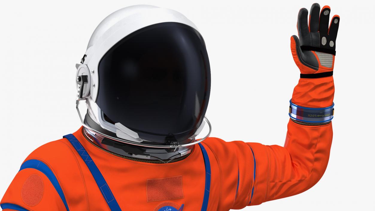 Astronaut in ACES Spacesuit Greetings Pose 3D