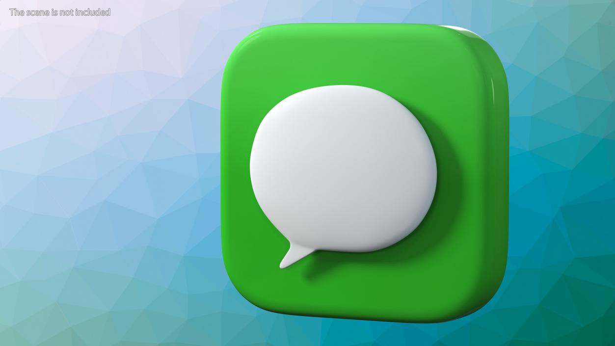 3D iPhone iOS Messages Icon 2