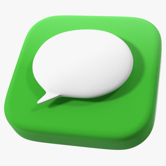 3D iPhone iOS Messages Icon 2