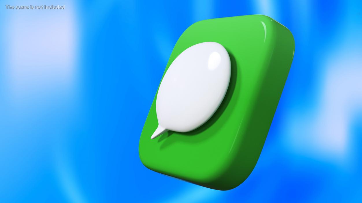 3D iPhone iOS Messages Icon 2