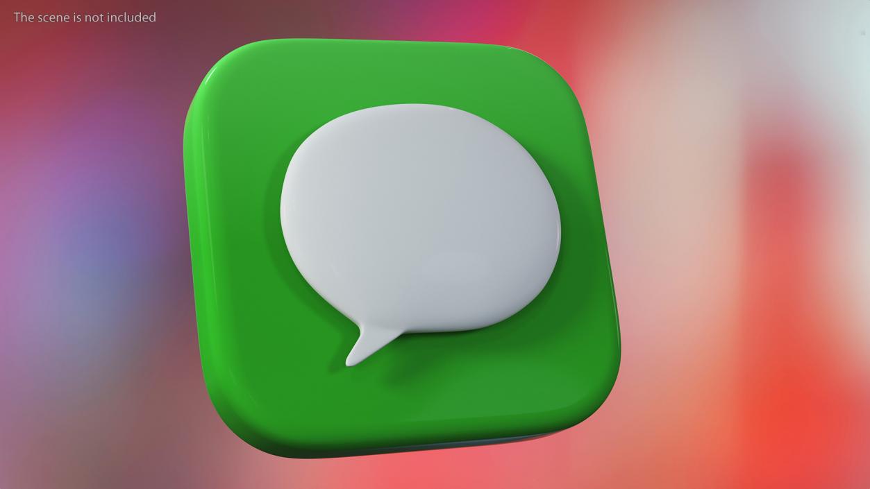 3D iPhone iOS Messages Icon 2