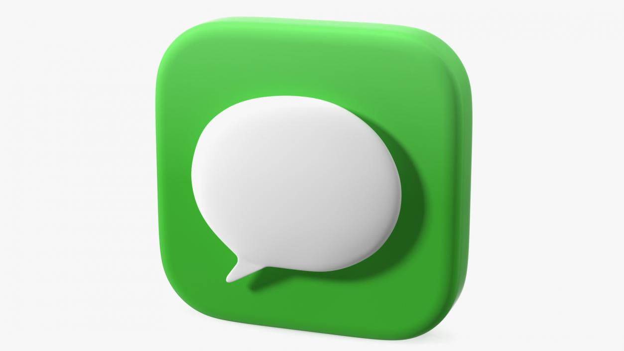 3D iPhone iOS Messages Icon 2